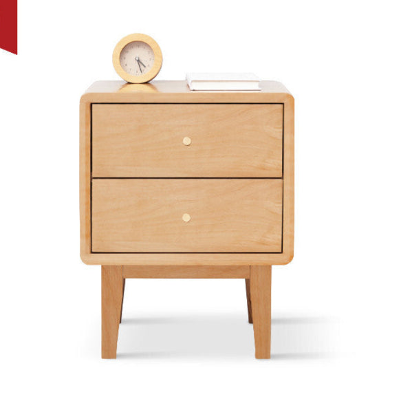 GENJI Santiago Rustic Oak Simple Bedside Table from GENJI