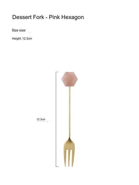 LIVETAI Sapphira Elegant Stainless Steel Cake Forks from LIVETAI