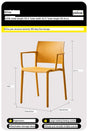 ABOUT WHITE Hiroshi Ergonomic Stackable Plastic Dining Chair from ABOUT WHITE