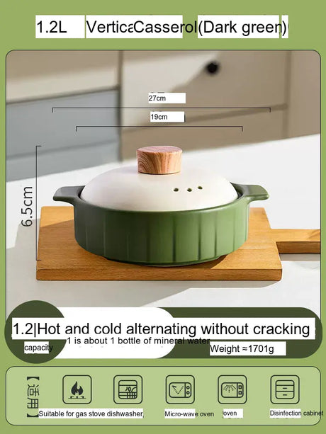 MH Sanzhi High-Temperature Ceramic Casserole Pot from MH
