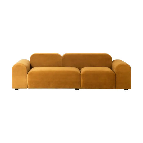 SOOGOOD Jinsol Modern Irregular Design Sofa – Three-Seater Red Fabric from SOOGOOD