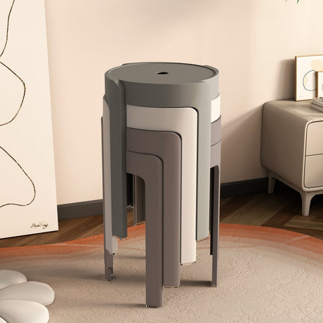 A&D Marisol Stylish Stackable Round Stool from A&D