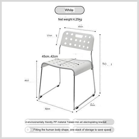 NIYE Seraphina Modern Stacking Plastic Dining Chair from NIYE