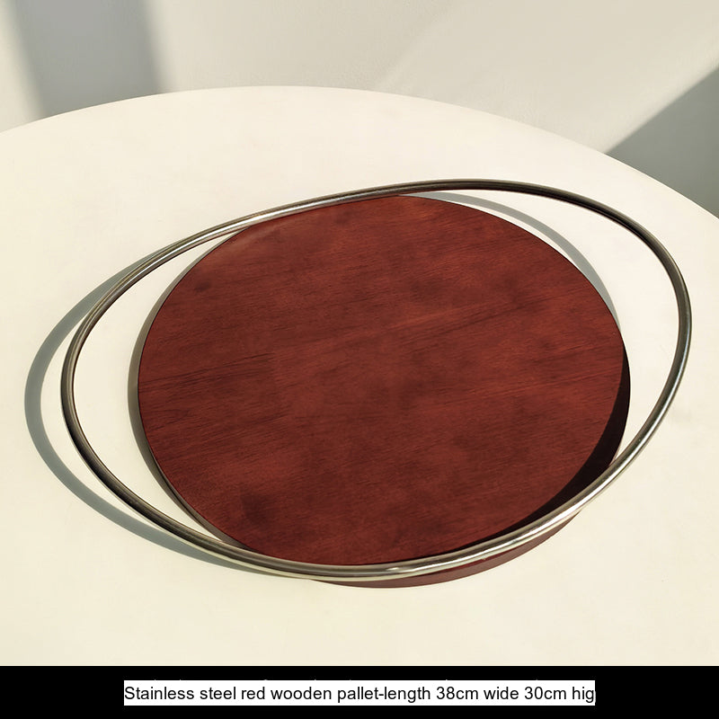 LIVETAI Juniper Elegant Stainless Steel Tea Tray from LIVETAI