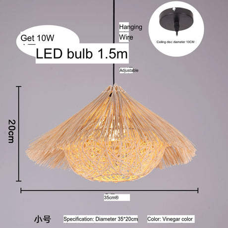 BOJI Azura Elegant Woven Coffee Ceiling Lamp from BOJI