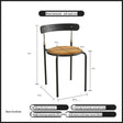NIYE Ipanema Chic Solid Wood Balcony Stool from NIYE