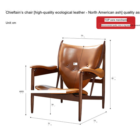 QUANMU Lysandra Regal Vintage Solid Wood Armchair from QUANMU