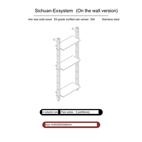 TELLS Marcellus Vintage Modular Shelf System. from TELLS