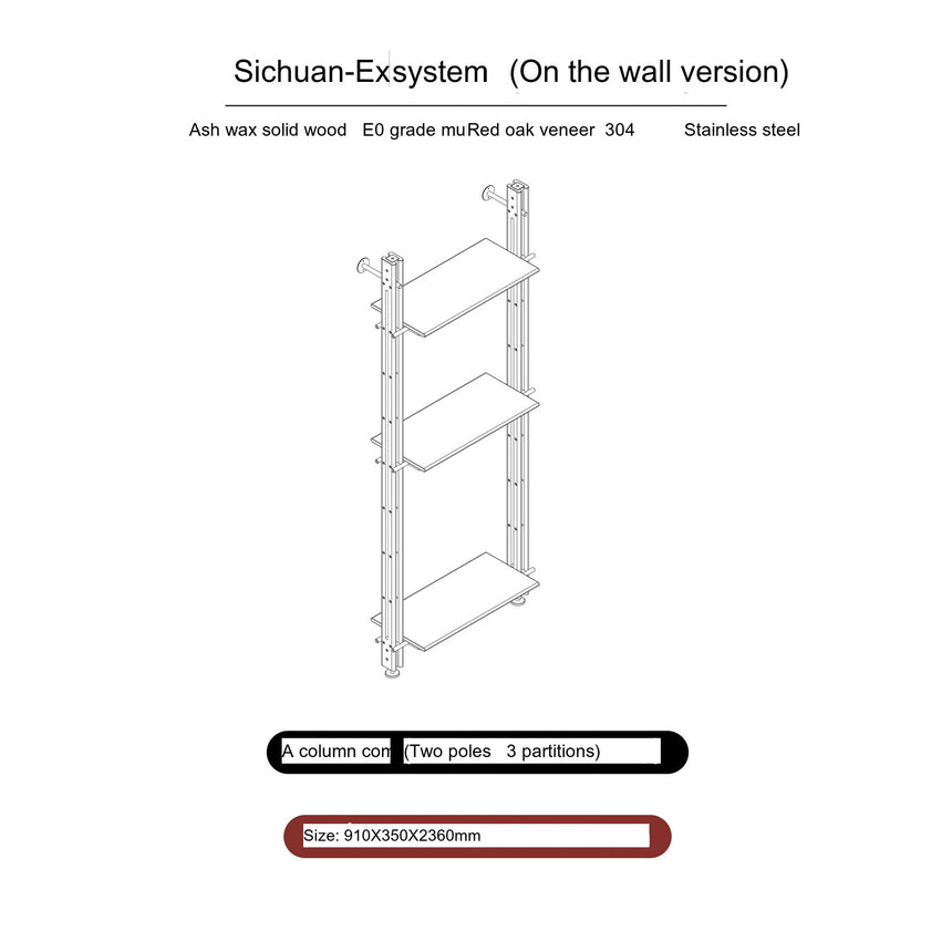 TELLS Marcellus Vintage Modular Shelf System. from TELLS