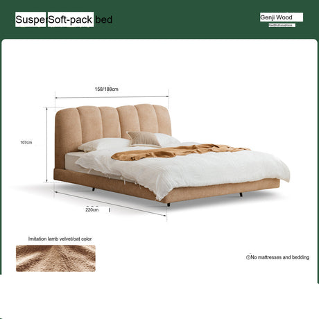GENJI Aracely Luxurious Soft Fabric Bed for Modern Bedrooms from GENJI