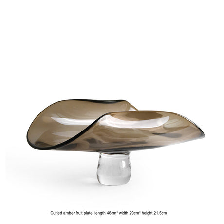 VAVINCI Mariposa Elegant Brown Glass Luxury Plate from VAVINCI