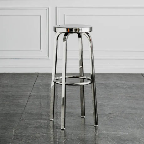 ABOUT WHITE Zorion Elegant Stainless Steel High Stool from ABOUT WHITE