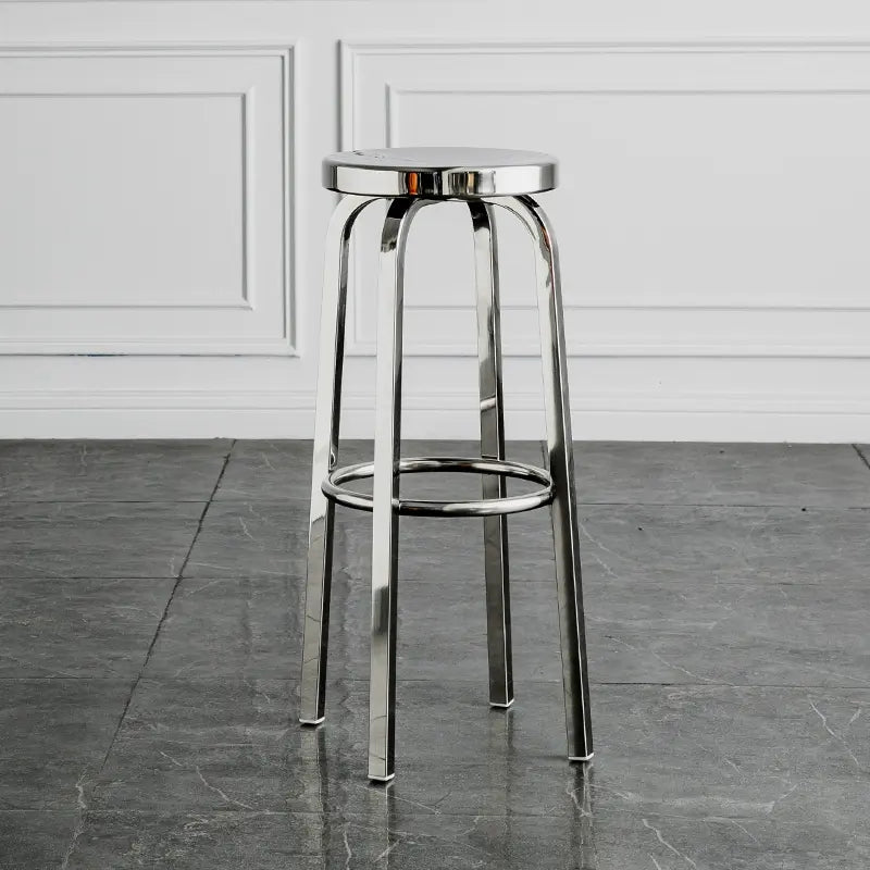 ABOUT WHITE Zorion Elegant Stainless Steel High Stool from ABOUT WHITE