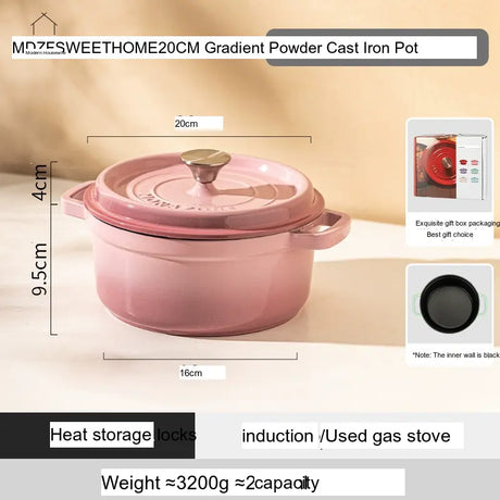 MH Zephyra Elegant Non-Stick Enamel Cast Iron Stew Pot from MH
