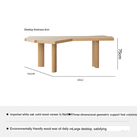 SOOGOOD Juniper Modern Solid Wood Conference Desk from SOOGOOD