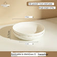 MH Seraphina Elegant White Ceramic Deep Plate Set from MH