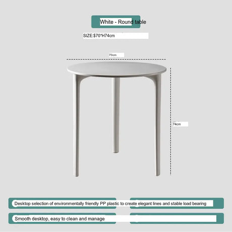 ABOUT WHITE Serafina Modern Minimalist Round Dining Table from ABOUT WHITE