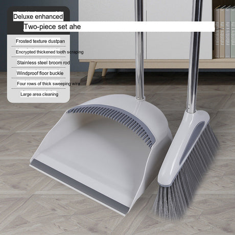 SUCO Akihiko Premium Soft White Japanese Broom Dustpan Set from SUCO