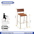 NIYE Lysandra Chic Iron High Stool from NIYE