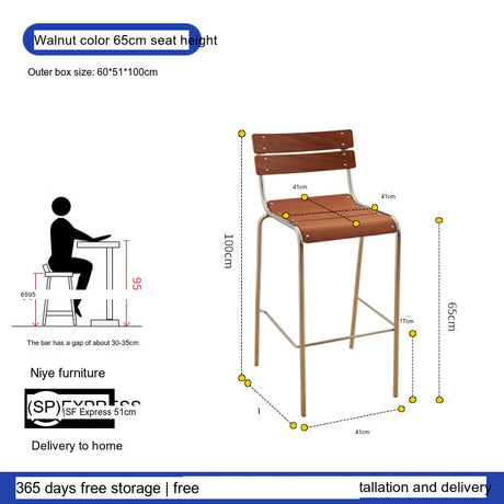 NIYE Lysandra Chic Iron High Stool from NIYE