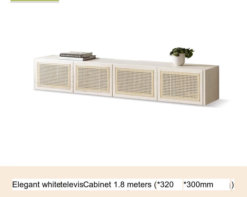GENJI Haruto Solid Wood Cream Floating TV Cabinet from GENJI