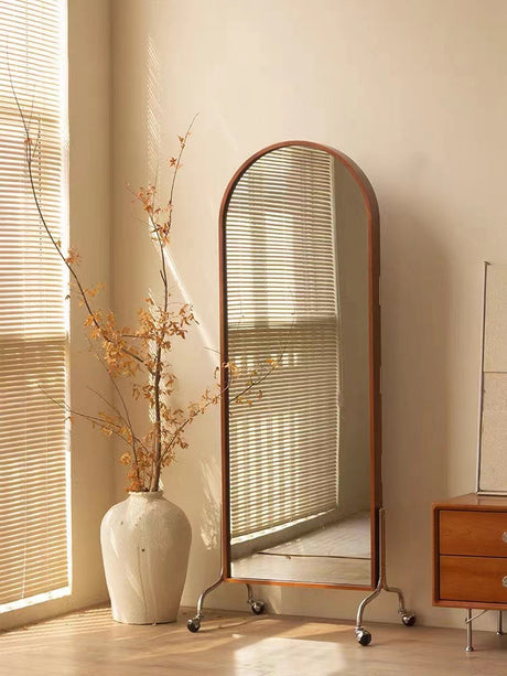 ROOMHOME Zephyra Elegant Arched Mirror Bookshelf Floorstand from ROOMHOME