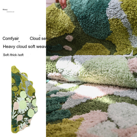 MOXI Juniper Irregular Moss High-End Bedside Carpet from MOXI