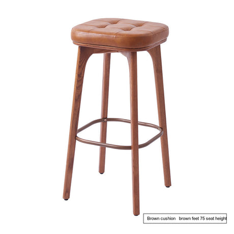 NIYE Elysia Chic Natural Wood Footstool from NIYE
