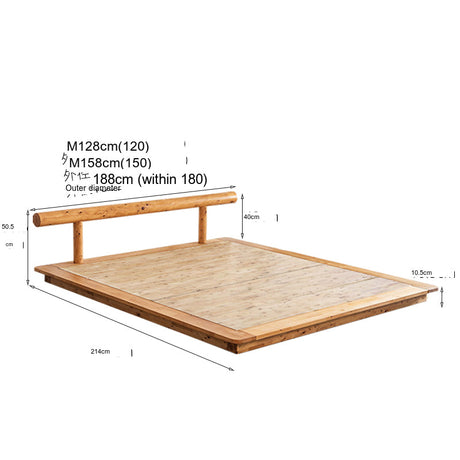 BAIYA SHUNAN Haru Elegant Japanese Cypress Double Bed from BAIYA SHUNAN