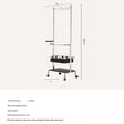 ROOMHOME Elowen Minimalist Integrated Mirror with Movable Coat Racks and Stainless Steel Storage. from ROOMHOME