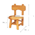 BAIYA SHUNAN Zoltar Rustic Cypress Wood Dining Stool from BAIYA SHUNAN