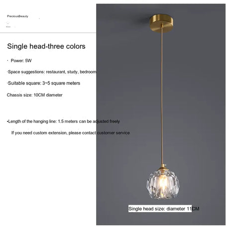 YDZM Tamsin Elegant Copper Bedroom Lamp from YDZM