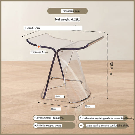 NIYE Hoshiko Transparent Stylish Makeup Stool from NIYE