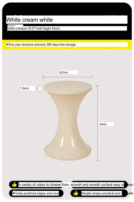 ABOUT WHITE Lira Contemporary Sleek Storage Stool from ABOUT WHITE