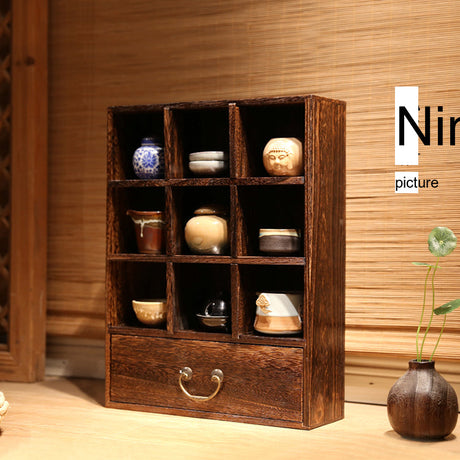 PAULOWNIA Akihiko Elegant Solid Wood Storage Cabinet Set from PAULOWNIA