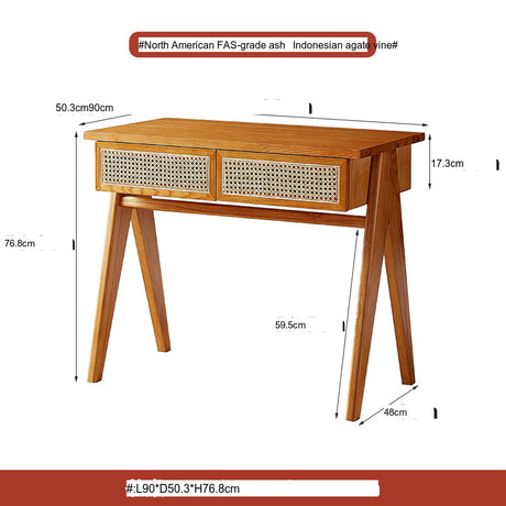 RATTAN FURNITURE Araceli Chic Modern Minimalist Desk from RATTAN FURNITURE