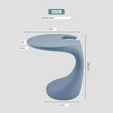 ABOUT WHITE Helene Minimalist Scandinavian Plastic Bed Coffee Table from ABOUT WHITE