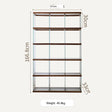 JUHAN Kazuki Elegant Solid Wood Glass Cabinet Display Teaset Shelf from JUHAN