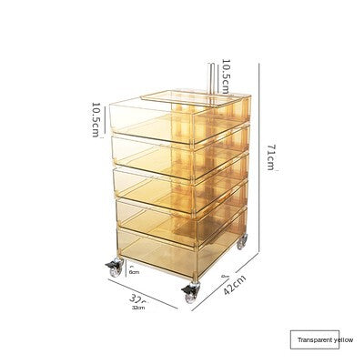 NIYE Isolde Sleek Acrylic Rotating Nightstand from NIYE