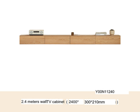 GENJI Callan Sleek Solid Wood Wall-Mounted TV Cabinet from GENJI