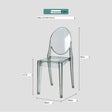 ABOUT WHITE Santiago Sleek Modern Transparent Dining Chair from ABOUT WHITE
