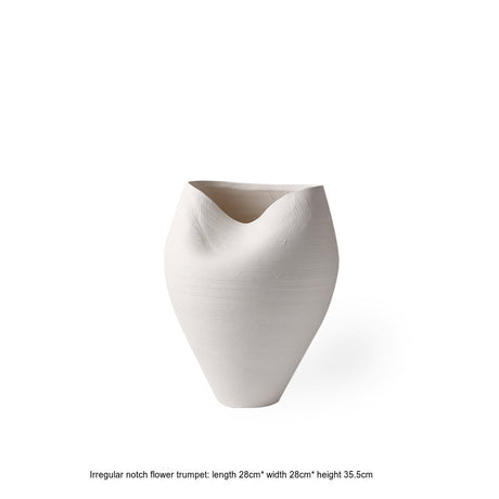 VAVINCI Amaterasu Elegant Notched Ceramic Vase from VAVINCI