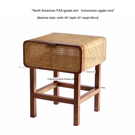 RATTAN FURNITURE Minato Handmade Rattan Bedside Cabinet from RATTAN FURNITURE