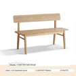 GENJI Haruki Elegant Solid Wood Wide Bench from GENJI