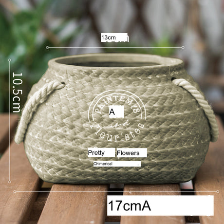 JUHAN Nizami Elegant Textured Flower Pot Cloth Bag from JUHAN