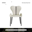 HERZZI Serafina Minimalist Stainless Steel Dark Gray Dining Chair from HERZZI