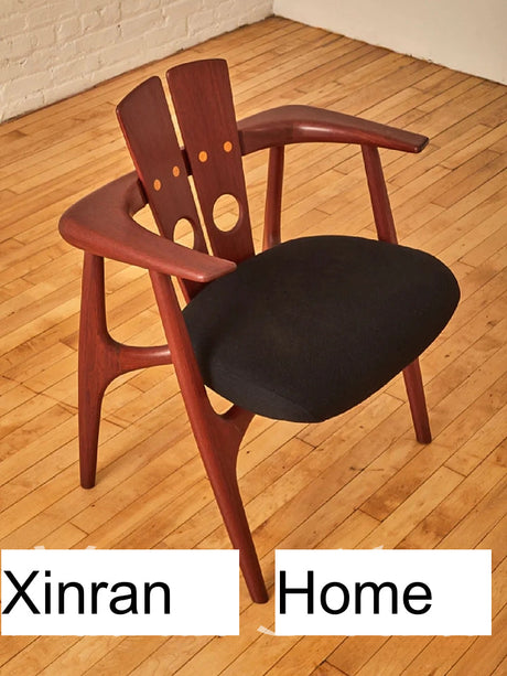 GENJI Aracely Retro Solid Wood Dining Chair from GENJI
