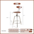 NIYE Arendal Adjustable Rustic Barstool from NIYE