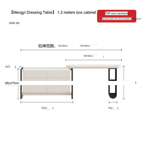 QUANMU Isadora Elegant Modern Multi-Function Dressing Table from QUANMU