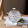 JUHAN Candelaria Glossy Transparent Round Flower Pot - Elegant Living Room Decoration from JUHAN